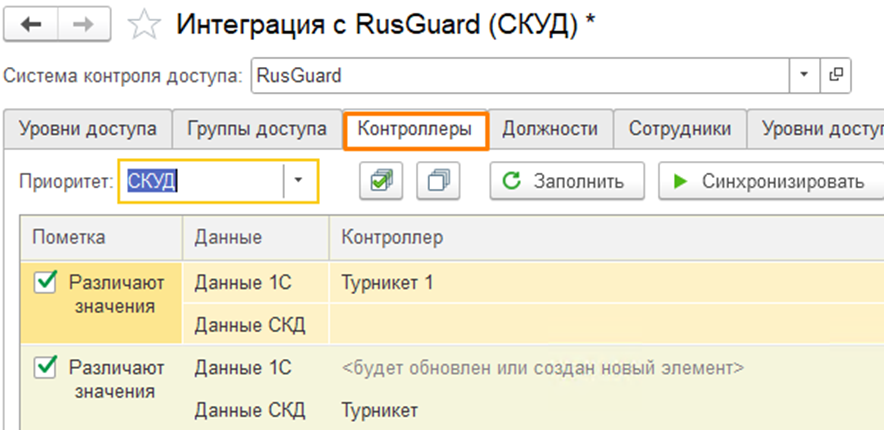 Настройка интеграции с RusGuard - PROSTO:СКУД